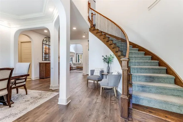 a view of livingroom with furniture and wooden floor