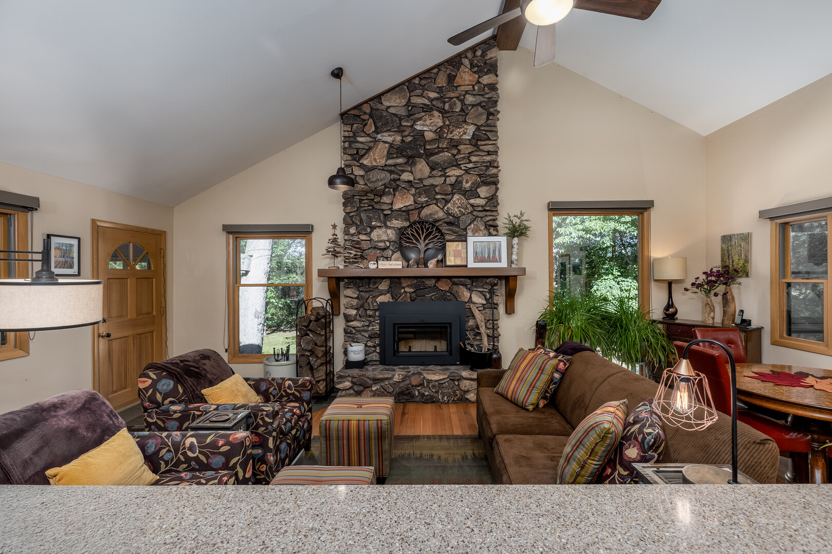 4010 East 1950th Road Sheridan, IL 60551 - Photo 7 of 42 a living room with furniture large window and fireplace