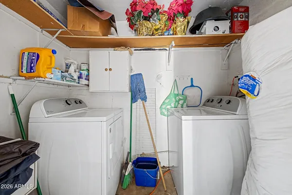 a room with storage and utility