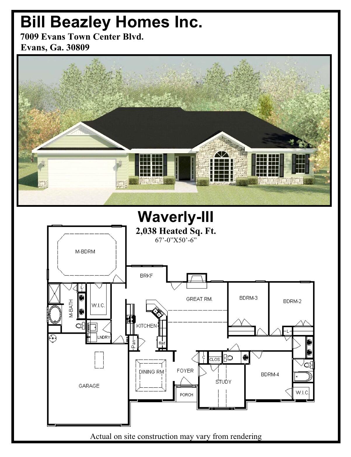 220 Ducal Street Augusta, GA 30909 - Photo 19 of 19 Waverly 3 Floor Plan