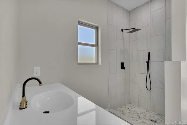 a bathroom with a sink