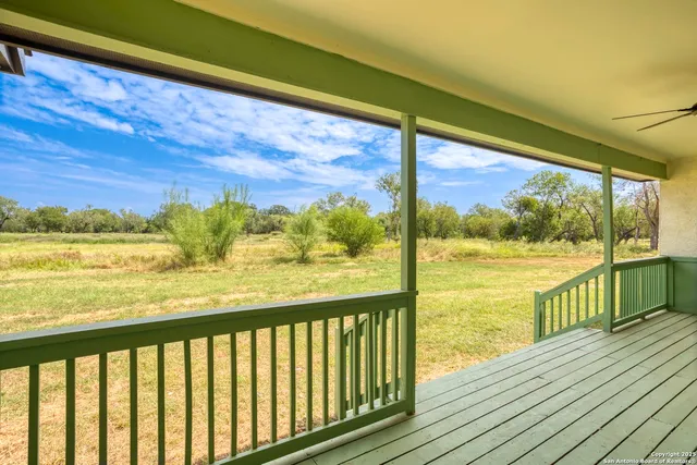 a view of ocean from a balcony