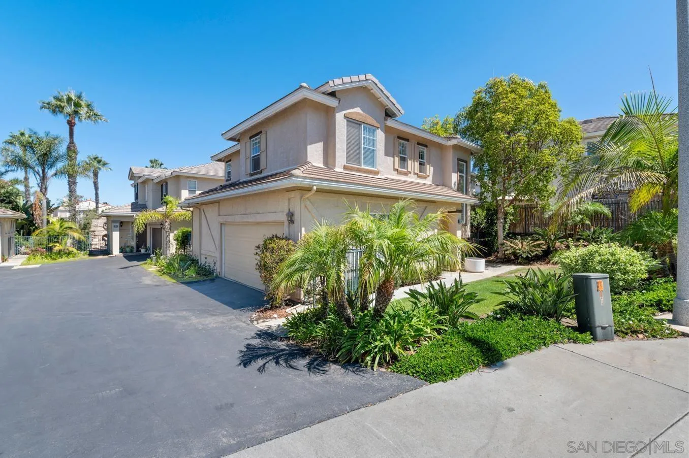front view of a house with a street