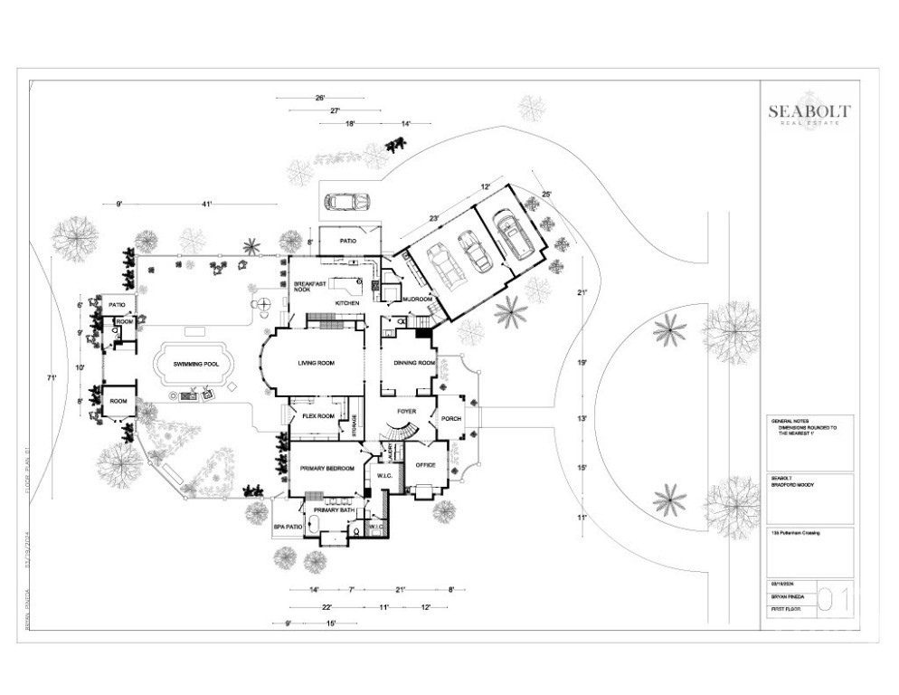 135 Puttenham Crossing Pooler, GA 31322 - Photo 64 of 65 Floor Plan / Site Plan / 1st Floor