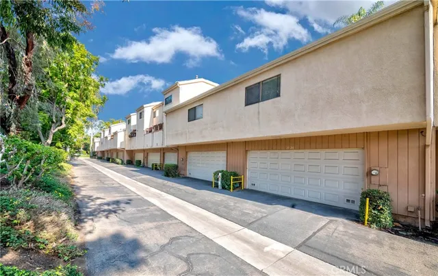 a view of outdoor space and garage