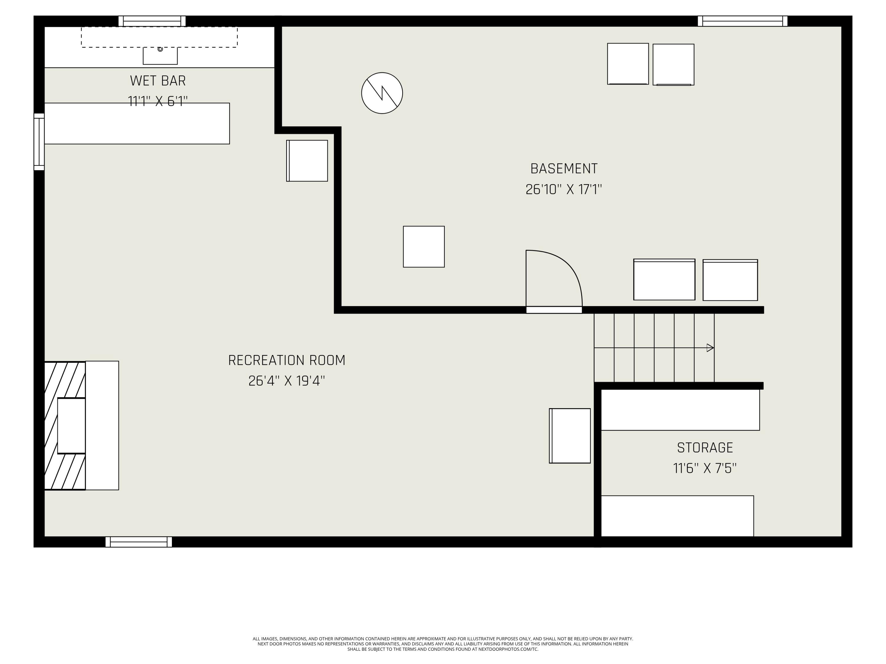 1430 South Walhalla Road Branch, MI 49402 - Photo 26 of 26 Basement Floor Plan