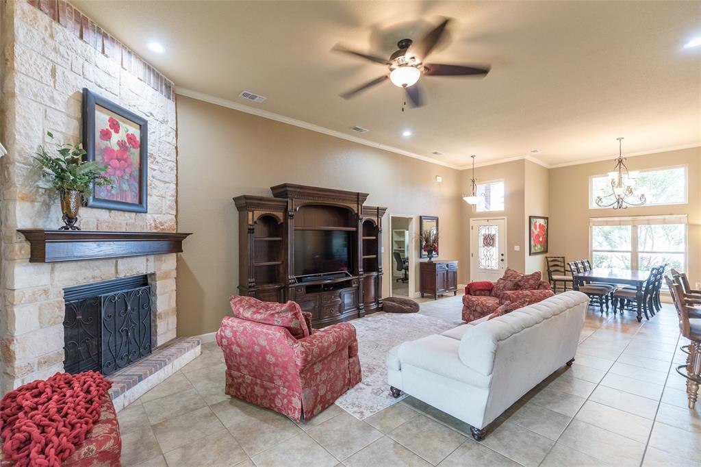 297 Magnum Street Tuscola, TX 79562 - Photo 8 of 35 a living room with fireplace furniture and a flat screen tv