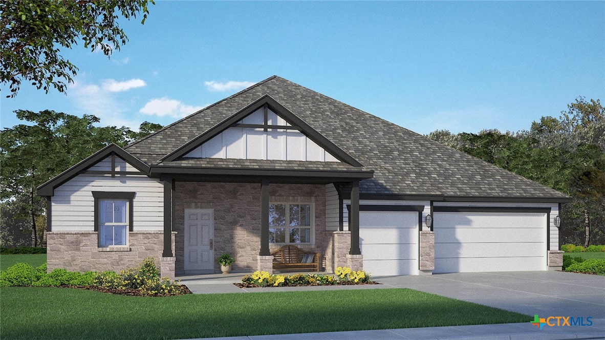 14089 Carsten Loop Salado, TX 76571 - Photo 1 of 17 a front view of a house with a yard and garage