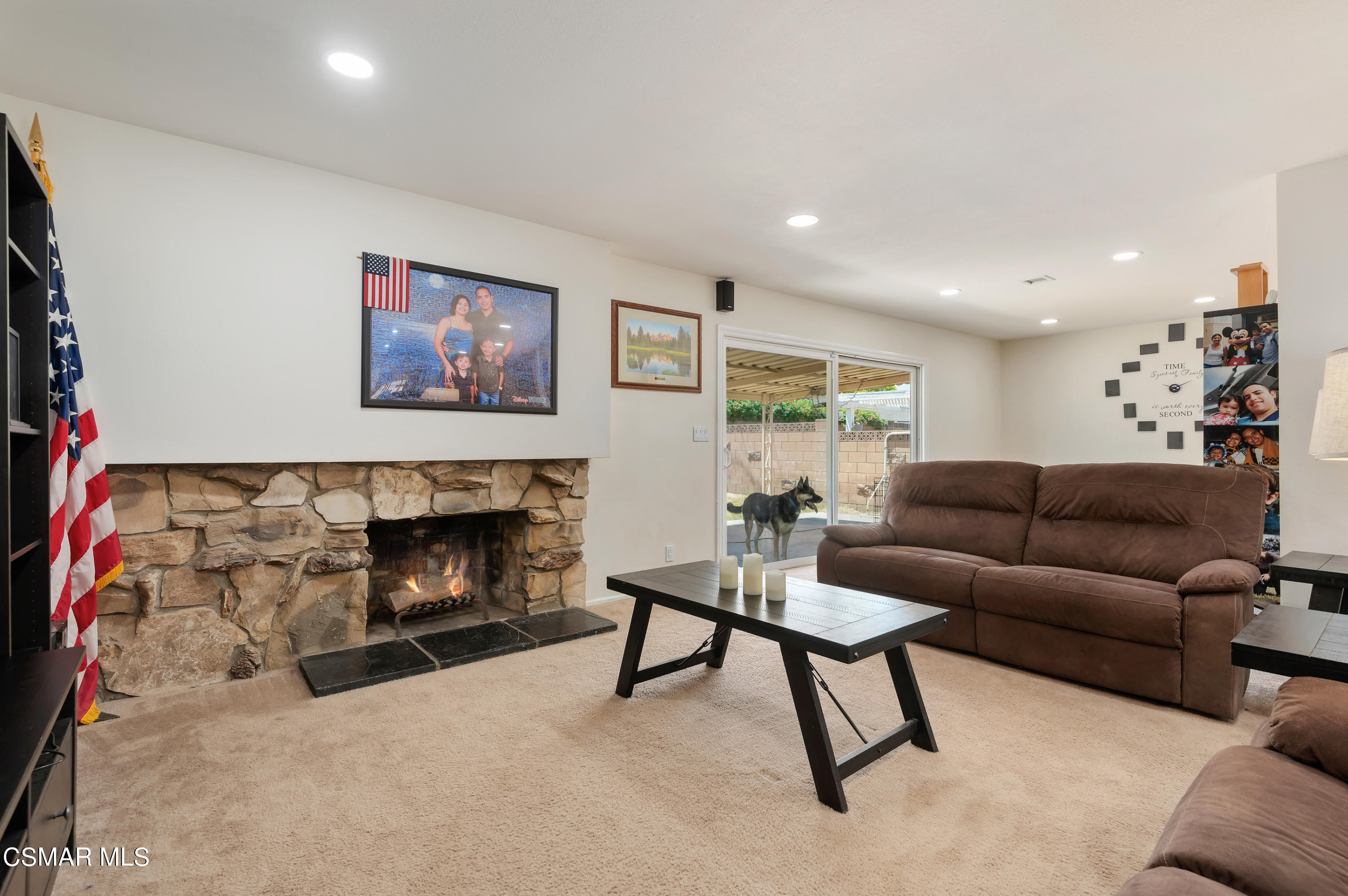 1714 Fitzgerald Road Simi Valley, CA 93065 - Photo 4 of 23 a living room with furniture and a fireplace