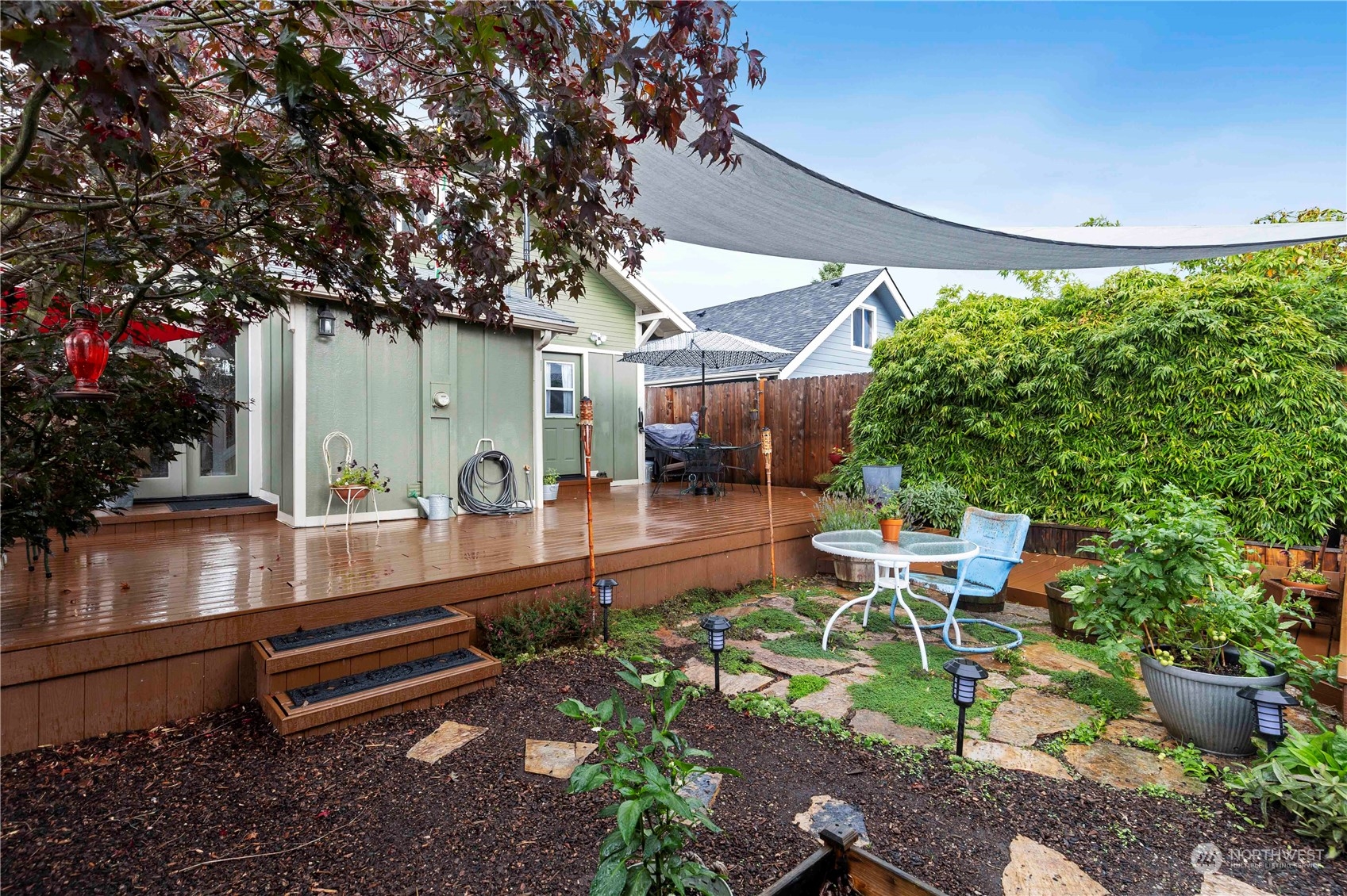 2812 19th Street Everett, WA 98201 - Photo 26 of 27 a backyard of a house with outdoor seating