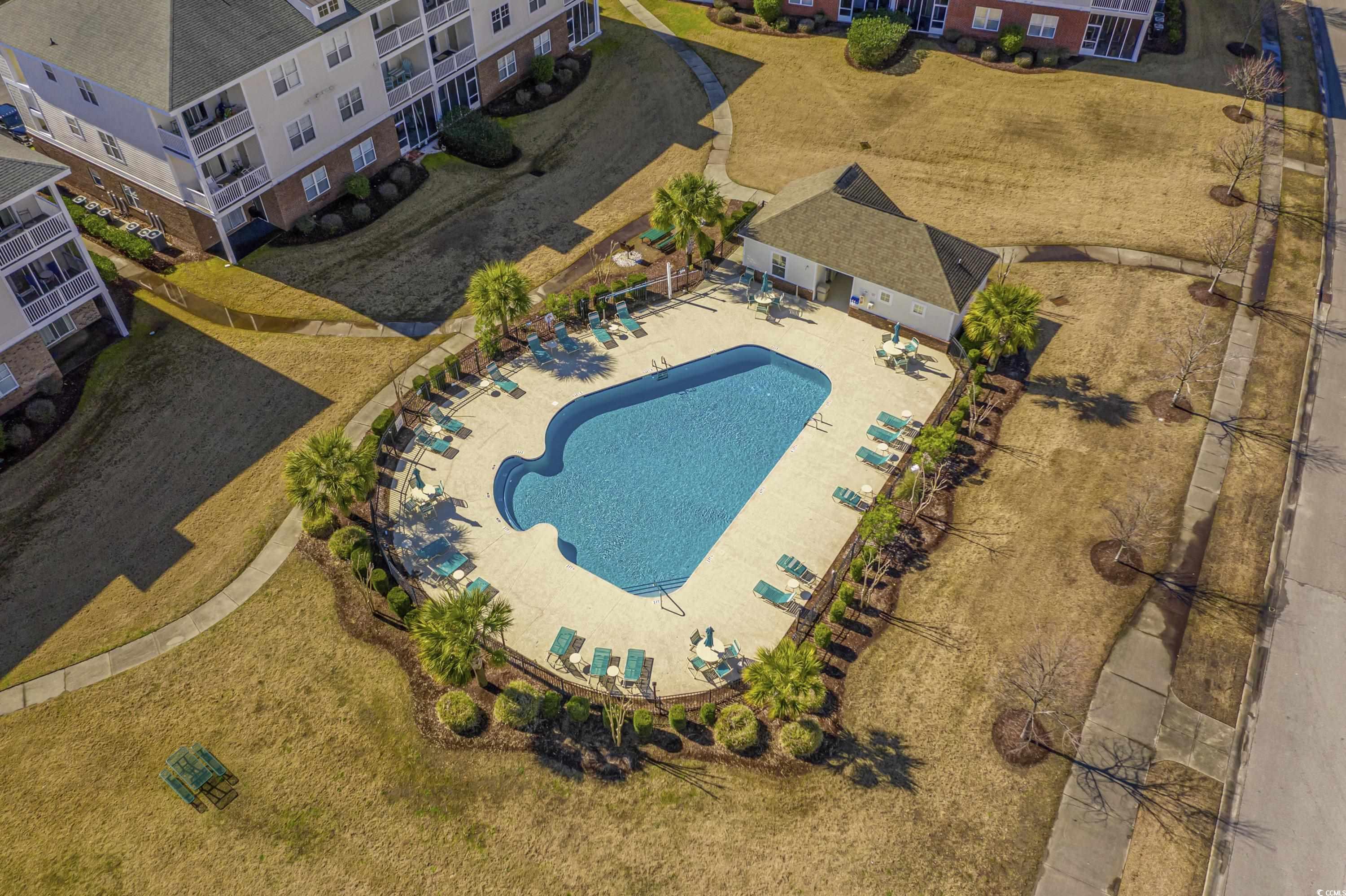 500 Wickham Drive, Unit HEATHERSTONE BUILDING 12 Myrtle Beach, SC 29579 - Photo 2 of 32 Bird's eye view of a pool