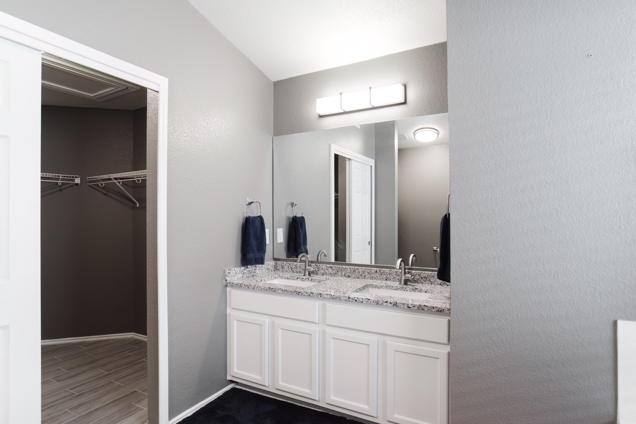 692 Scheel Kyle, TX 78640 - Photo 31 of 40 a bathroom with a sink and a mirror