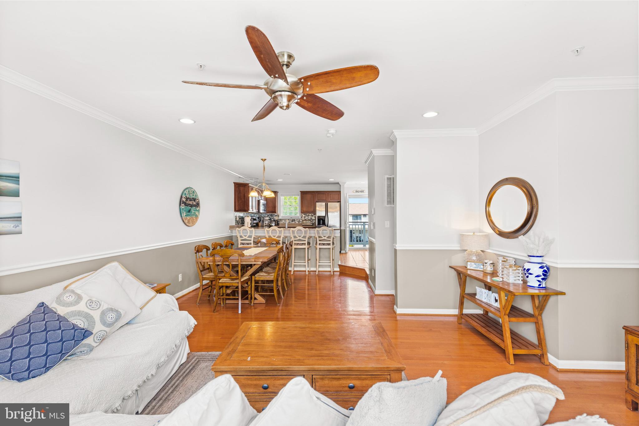 617 Salt Spray Road, Unit B Ocean City, MD 21842 - Photo 26 of 72 a living room with furniture and kitchen view