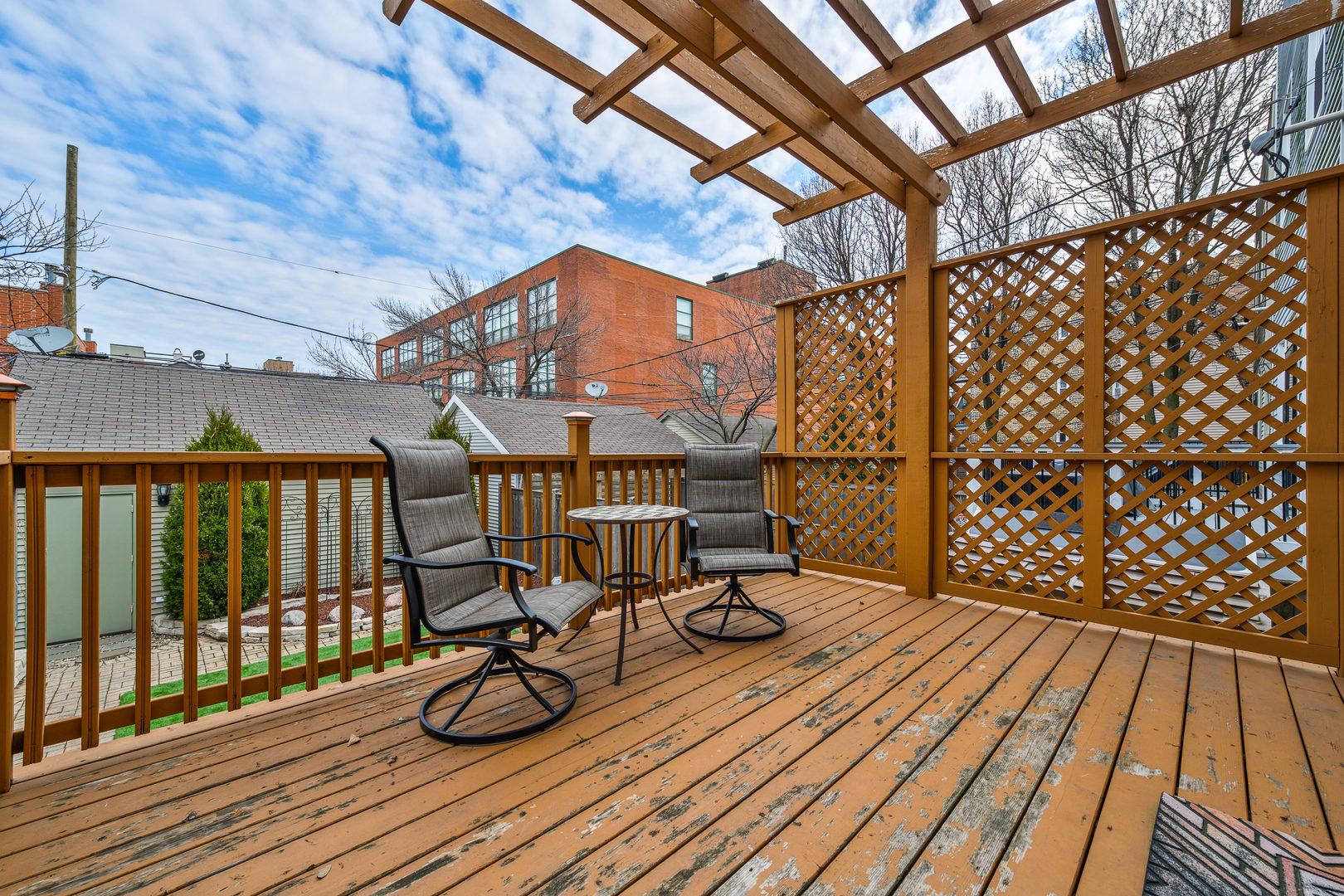 1718 West Huron Street Chicago, IL 60622 - Photo 28 of 33 a view of balcony with wooden floor and outdoor seating