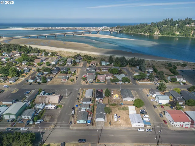 a view of a city with ocean view