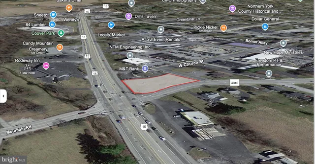 an aerial view of a city