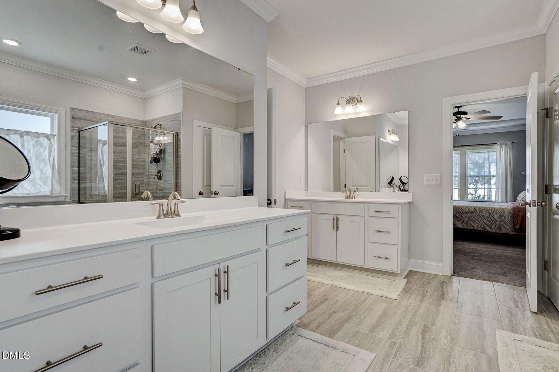 244 Chateau Way Angier, NC 27501 - Photo 23 of 30 a spacious bathroom with a double vanity sink mirror and double