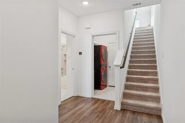 a view of an entryway with staircase