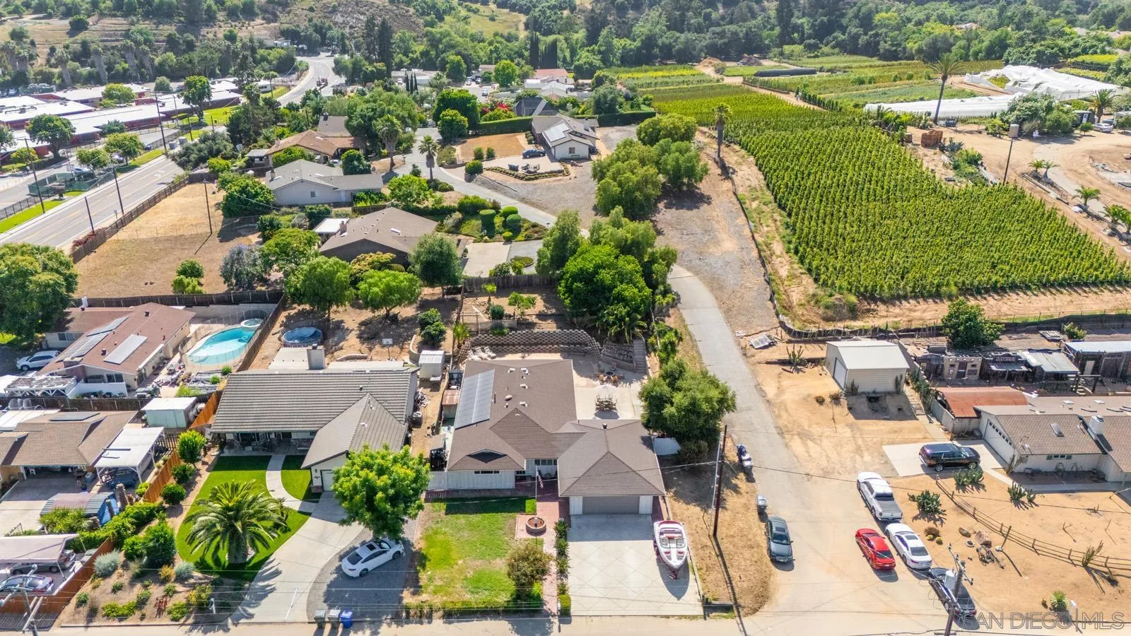 2327 Morro Road Fallbrook, CA 92028 - Photo 73 of 75 an aerial view of residential houses with outdoor space
