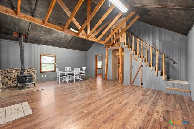 a view of livingroom with furniture and wooden floor