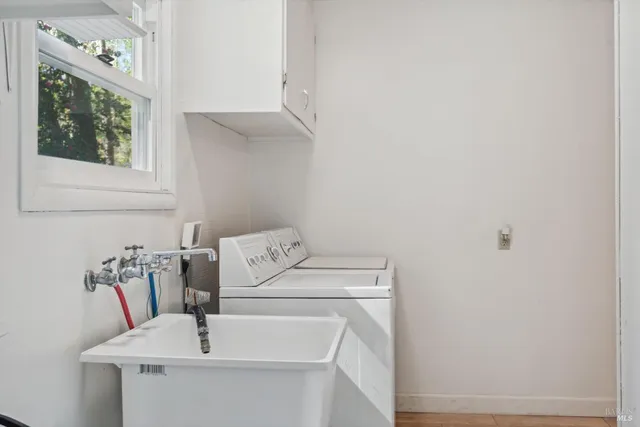 a backyard of a house with lots of green space