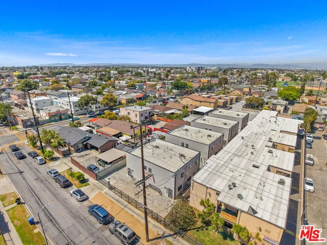 an aerial view of a city