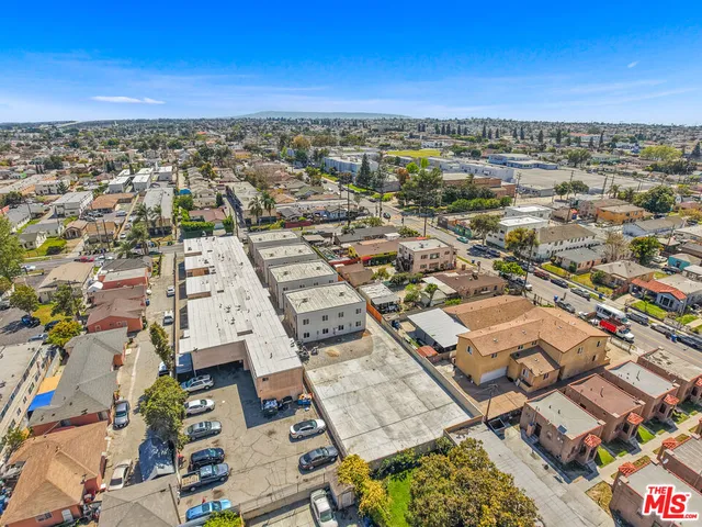 an aerial view of a city