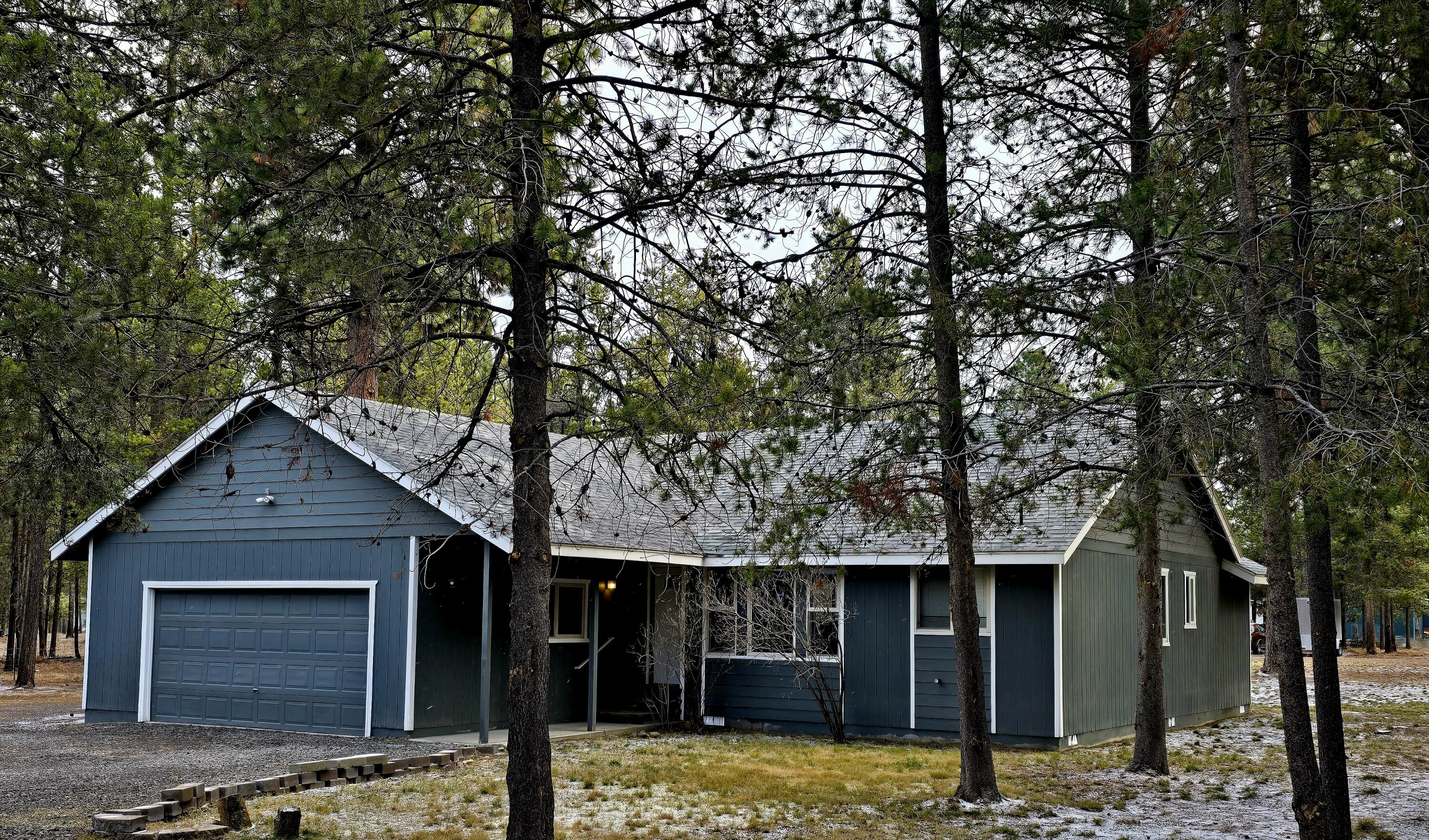 West side of the home, faces Day Rd.