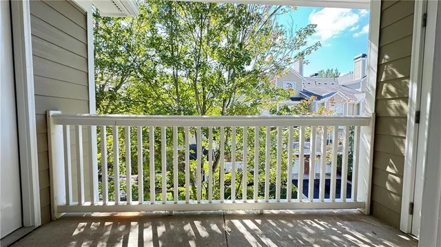 a view of a wooden fence