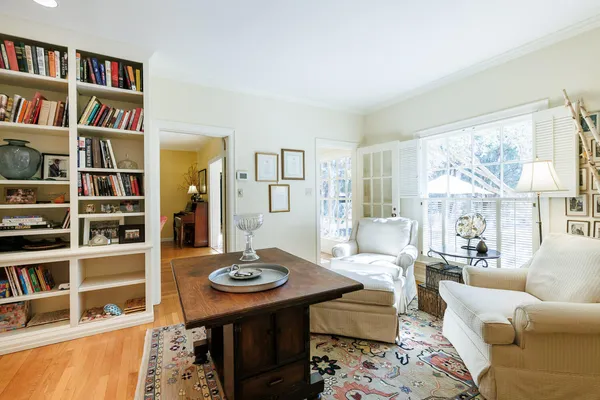 a room with furniture and a wooden floor