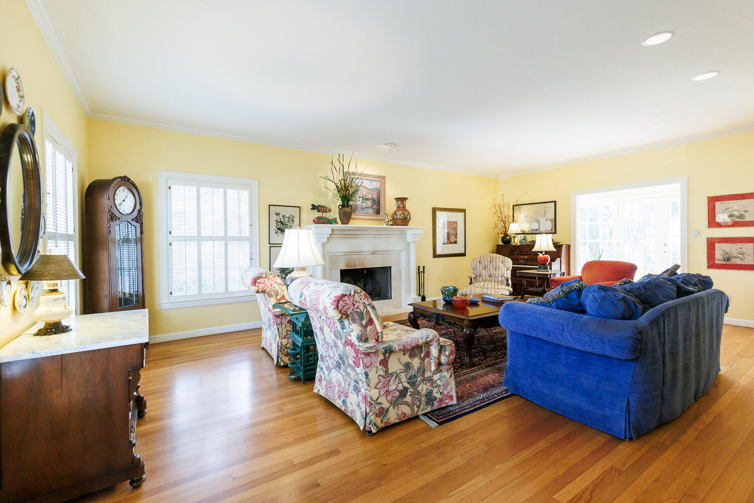 2607 22nd Street Lubbock, TX 79410 - Photo 26 of 87 a living room with furniture and a fireplace