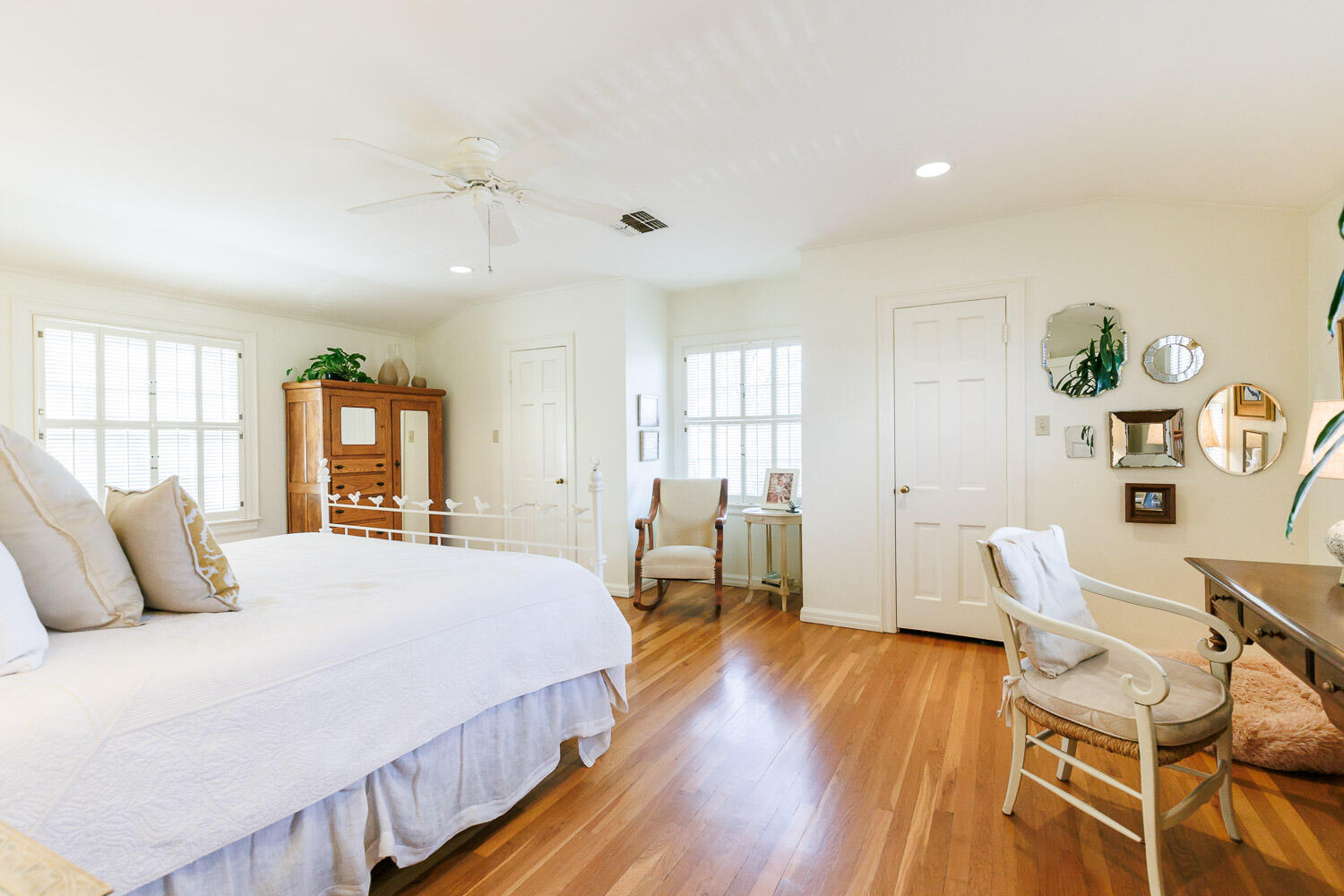 2607 22nd Street Lubbock, TX 79410 - Photo 40 of 87 a bedroom with a bed and wooden floor