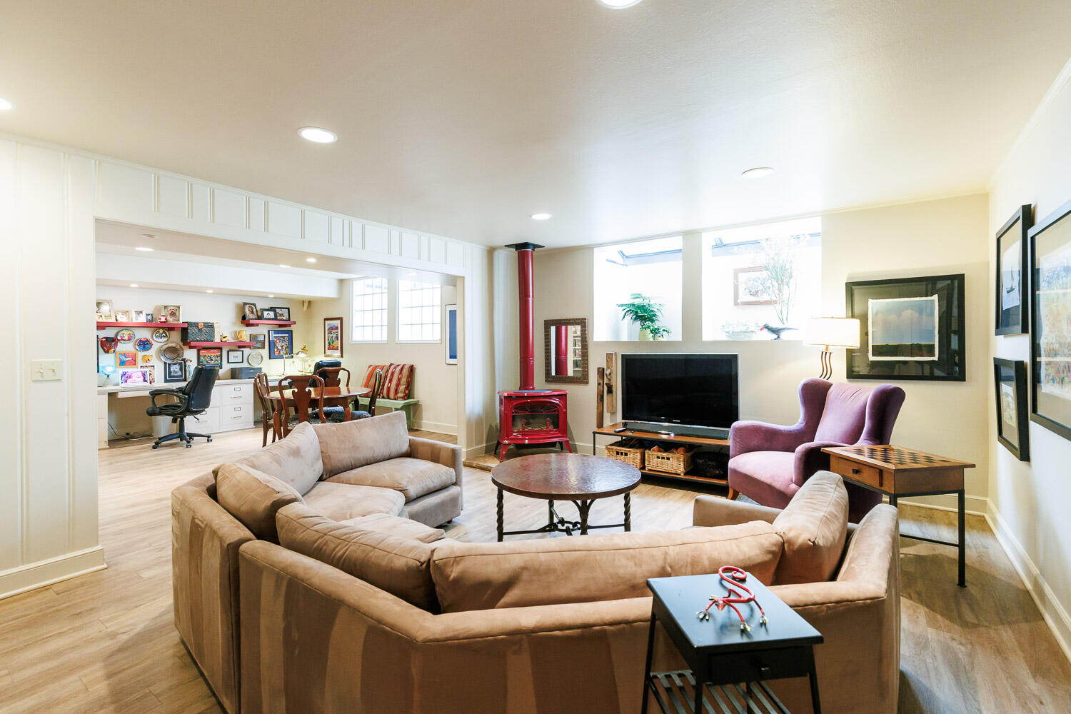 2607 22nd Street Lubbock, TX 79410 - Photo 53 of 87 a living room with furniture and a flat screen tv