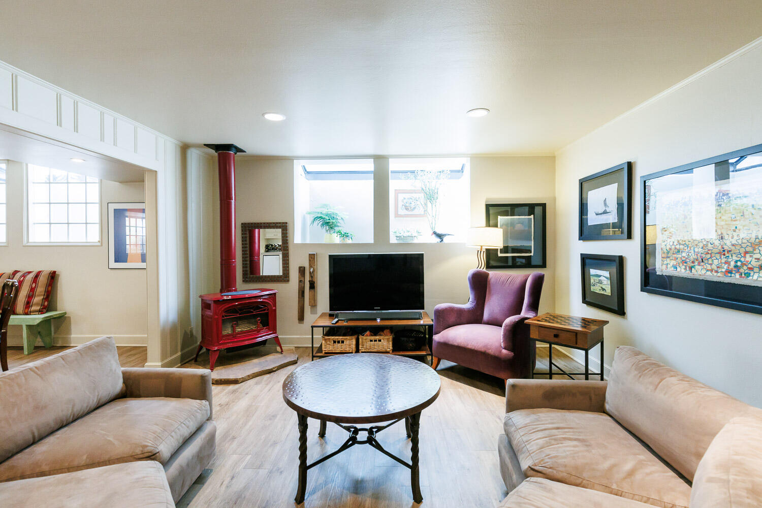 2607 22nd Street Lubbock, TX 79410 - Photo 54 of 87 a living room with furniture and a flat screen tv