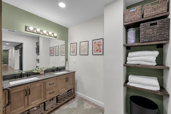 a view of a forest with trees