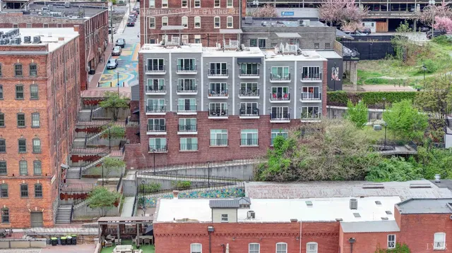 a front view of a building