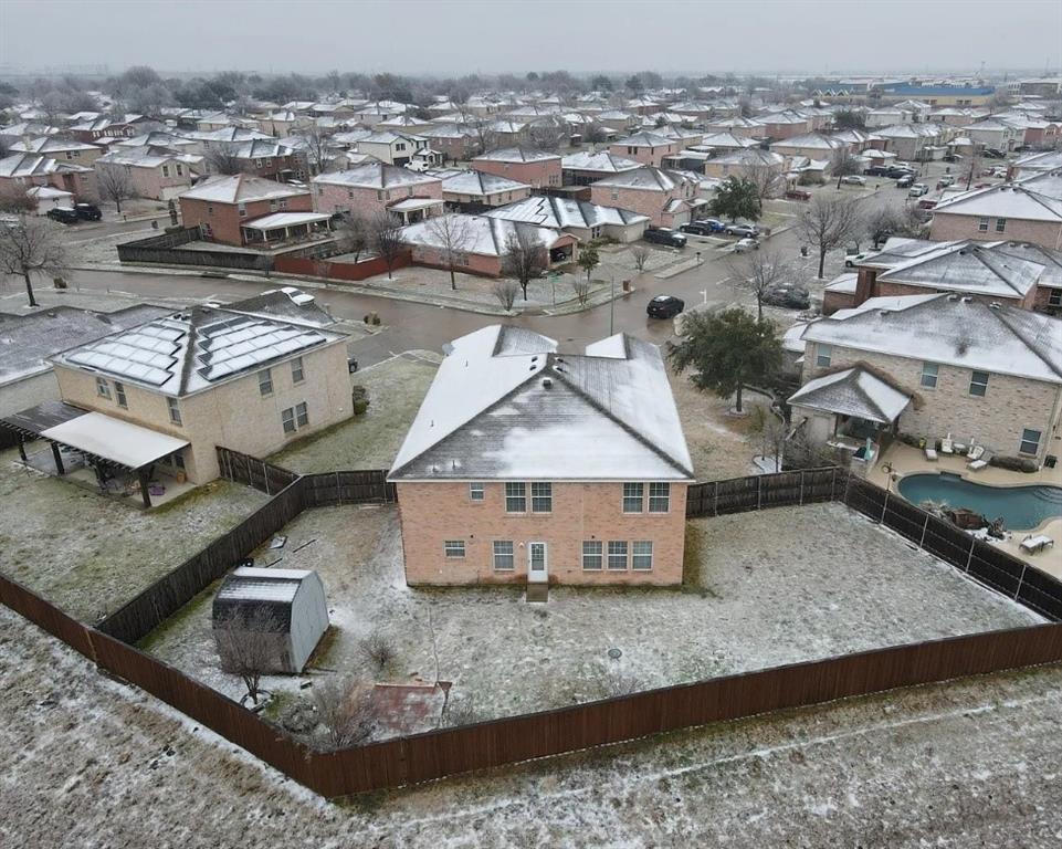 2743 Cold Water Trail Grand Prairie, TX 75052 - Photo 20 of 20 an aerial view of a house with a yard and lake view
