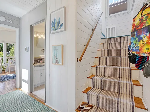 a view of entryway with wooden floor