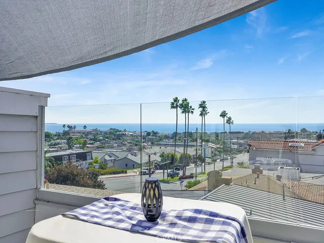 a view of a city from a terrace