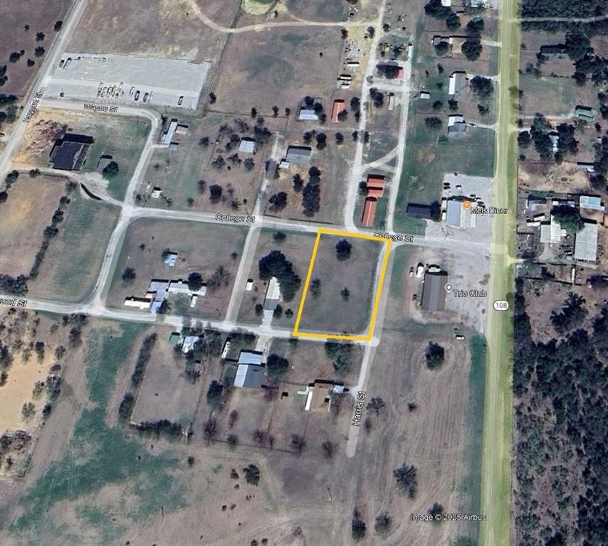 950 Harris Street Mingus, TX 76463 - Photo 4 of 4 Aerial overview of property's location with property parcel outlined