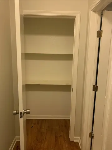 a close view of closet