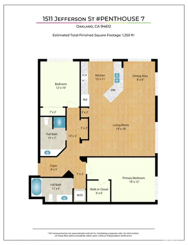 $639,000 | 1511 Jefferson Street, Unit PH7, Oakland, CA 94612