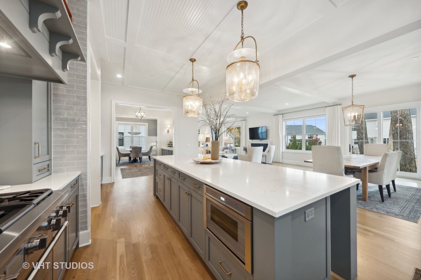1110 Hickory Drive Western Springs, IL 60558 - Photo 21 of 55 a large kitchen with kitchen island a large island in it