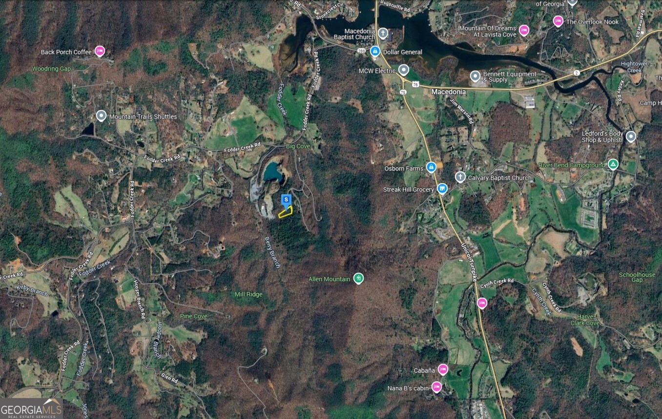 2356 Fodder Creek Mill Road Hiawassee, GA 30546 - Photo 4 of 6 a backyard of a house with a tree