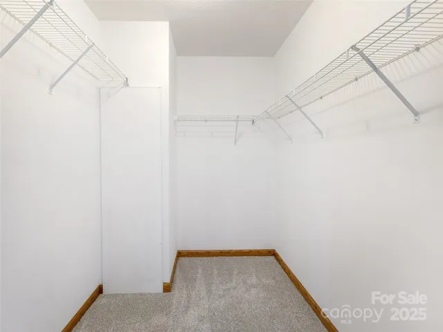 a view of small space with empty racks