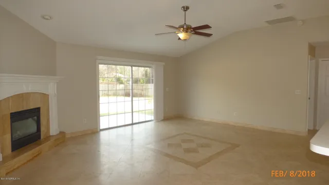 an empty room with a window