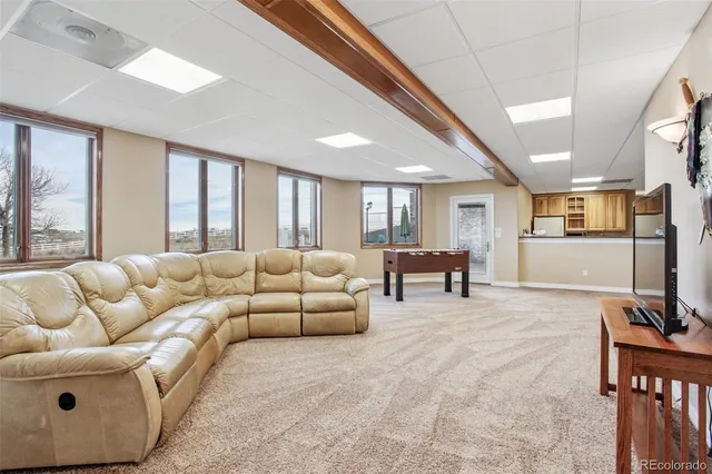 a view of workspace with wooden wall elevator