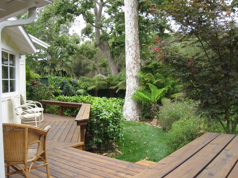 49 Humphrey Road Santa Barbara, CA 93108 - Photo 15 of 17 a view of a chairs and table on the wooden deck