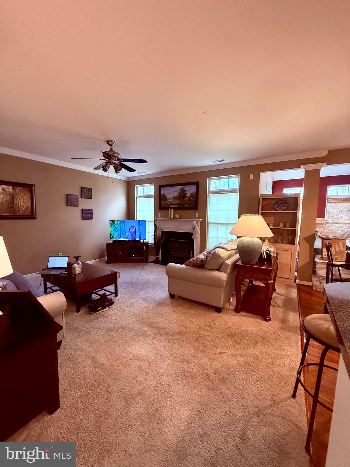 10715 Blackthorn Lane Henrico, VA 23233 - Photo 7 of 16 a living room with furniture a fireplace and a flat screen tv