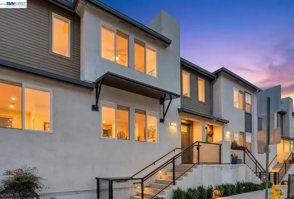a view of a house with a street
